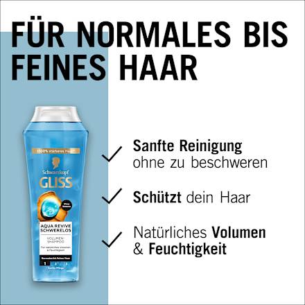 Shampoo Aqua Revive Schwerelos Schwarzkopf GLISS