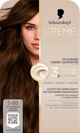 Dauerhafte Coloration Creme Supreme - Nr. 5-60 Schokobraun Schwarzkopf CREME SUPREME