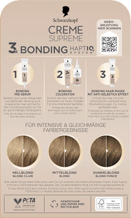 Dauerhafte Coloration Creme Supreme - Nr. 8-16 Kühles Aschblond Schwarzkopf CREME SUPREME