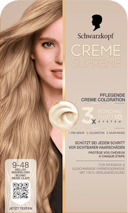 Dauerhafte Coloration Creme Supreme - Nr. 9-48 Helles Beigeblond Schwarzkopf CREME SUPREME