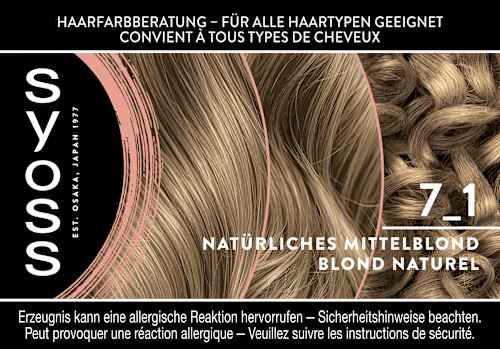 Haarfarbe 7_1 natürliches Mittelblond Syoss