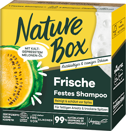 Festes Shampoo mit kaltgepresstem Melonen-Öl Nature Box