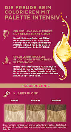 Intensiv Creme Coloration Permanenter Aufheller - Nr. L9-0 Platin Blond Palette Intensive Color Creme