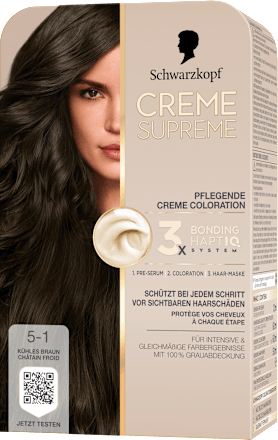 Dauerhafte Coloration Creme Supreme - Nr. 5-1 Kühles Braun Schwarzkopf CREME SUPREME