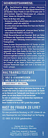 Haarfarbe 099 Deep Black Schwarzkopf LIVE