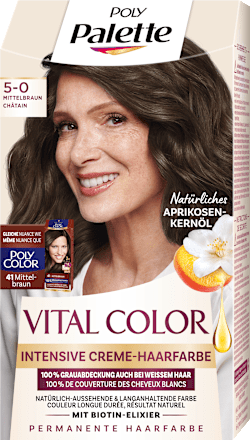 Haarfarbe Vital Color 5-0 Mittelbraun Palette Intensive Color Creme