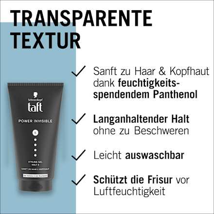 Haargel POWER INVISIBLE Halt 5 Schwarzkopf taft