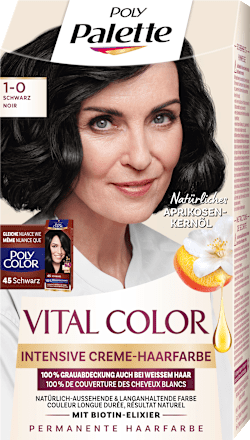 Haarfarbe Vital Color 1-0 Schwarz Palette Intensive Color Creme