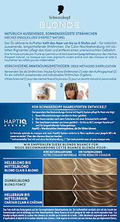 Strähnchen Set M1 Schwarzkopf Blonde