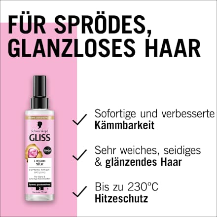 Sprüh-Conditioner Express-Repair Liquid Silk Schwarzkopf GLISS
