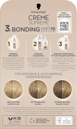 Dauerhafte Coloration Creme Supreme - Nr. 9-16 Helles kühles Blond Schwarzkopf CREME SUPREME