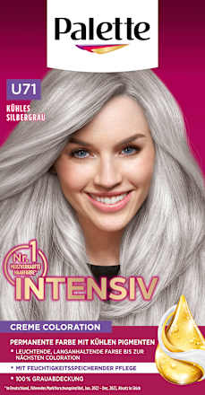 Haarfarbe U71 Kühles Silbergrau Palette Intensive Color Creme