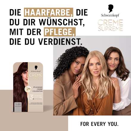 Haarfarbe 5-69 Violettbraun Schwarzkopf CREME SUPREME