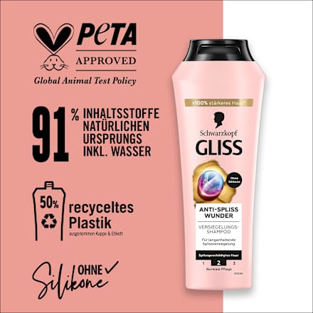 Shampoo Anti-Spliss Wunder Schwarzkopf GLISS
