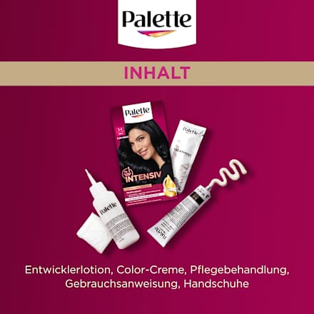 Haarfarbe 1-1/909 Blauschwarz Palette Intensive Color Creme