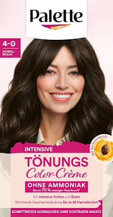Haartönung Color-Crème 4-0 Dunkelbraun Palette Intensive Color Creme
