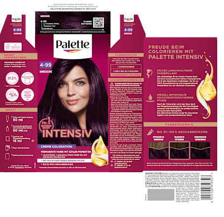 Haarfarbe 4-99 Aubergine  Palette Intensive Color Creme