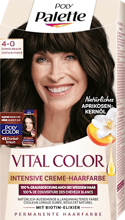 Haarfarbe Vital Color 4-0 Dunkelbraun Palette Intensive Color Creme
