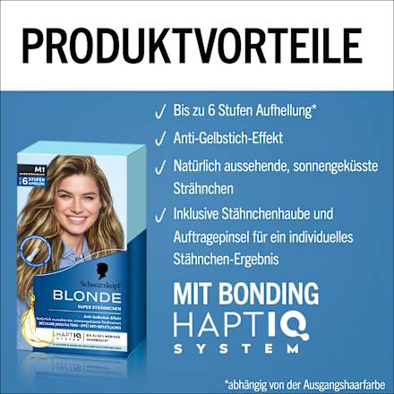 Strähnchen Set M1 Schwarzkopf Blonde