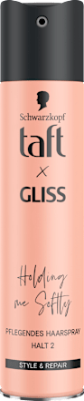 Haarspray taft x Gliss Holding me softly Schwarzkopf taft