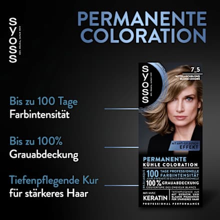 Haarfarbe 7_5 Mittelaschblond Syoss