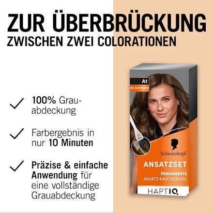 Ansatzset A1 Hell- bis Mittelbraun Schwarzkopf