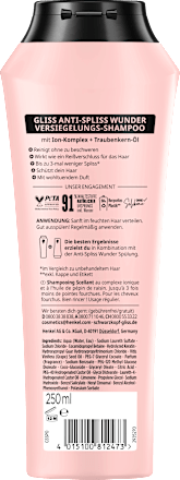 Shampoo Anti-Spliss Wunder Schwarzkopf GLISS