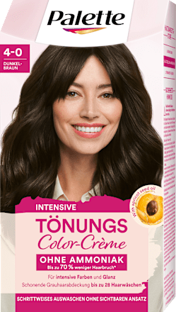 Haartönung Color-Crème 4-0 Dunkelbraun Palette Intensive Color Creme
