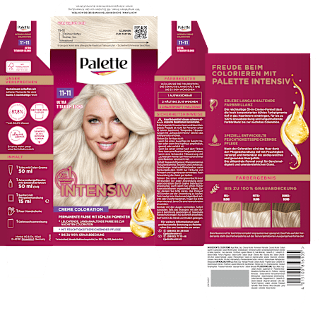 Haarfarbe 11-11 Ultra Titanium Blond Palette Intensive Color Creme