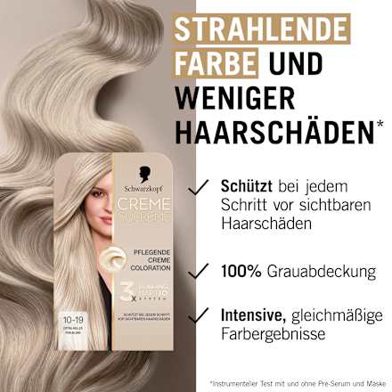 Haarfarbe 10-19 Extra-Helles Perlblond Schwarzkopf CREME SUPREME