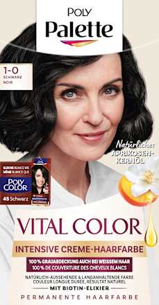 Haarfarbe Vital Color 1-0 Schwarz Palette Intensive Color Creme