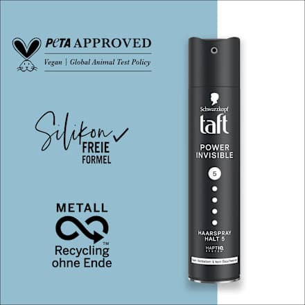 Haarspray POWER INVISIBLE Halt 5 Schwarzkopf taft