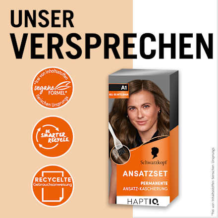 Ansatzset A1 Hell- bis Mittelbraun Schwarzkopf