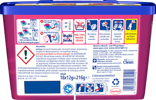 Colorwaschmittel Caps Power  Spee