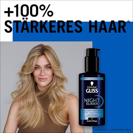 Haarkur Night Elixier Aqua Revive Schwarzkopf GLISS