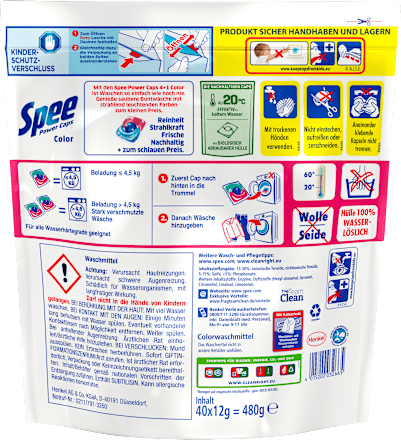 Colorwaschmittel Power Caps Spee