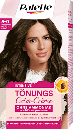 Haartönung Color-Crème 5-0 Mittelbraun Palette Intensive Color Creme