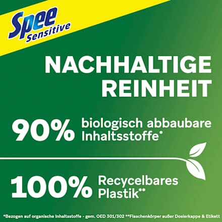 Vollwaschmittel Sensitive Gel Spee