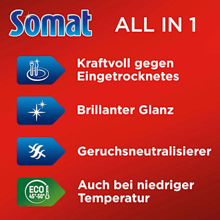 Spülmaschinen-Tabs All-in-1 Zitrone & Limette Somat