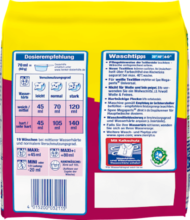 Colorwaschmittel Megaperls Spee