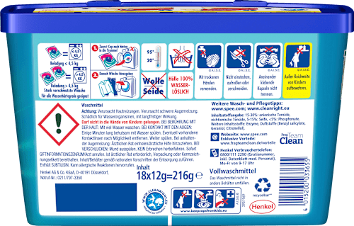 Vollwaschmittel Caps Power Deo Frische-Kick Spee