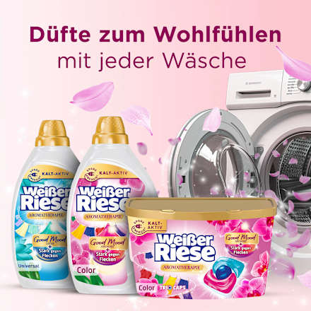 Colorwaschmittel Trio-Caps Aromatherapie Orchidee Weißer Riese
