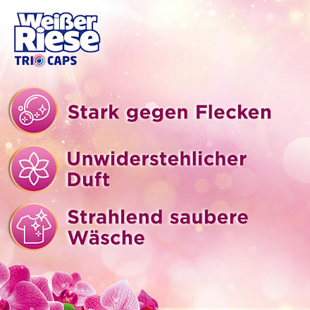 Colorwaschmittel Trio-Caps Aromatherapie Orchidee Weißer Riese