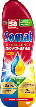 Geschirrspül-Reiniger Excellence Duo Power Gel Zitrone & Limette Somat