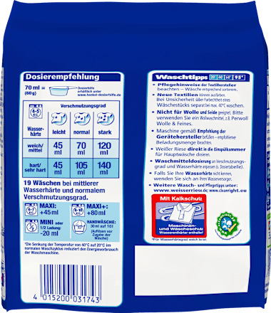 Vollwaschmittel Megaperls stark gegen Flecken Weißer Riese