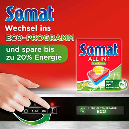Spülmaschinen-Tabs All-in-1 Zitrone & Limette Somat