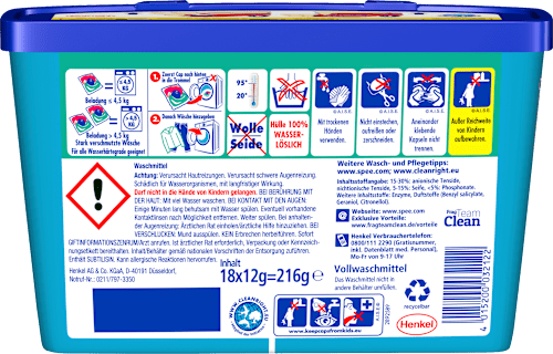 Vollwaschmittel Caps Power Frische-Kick Spee