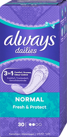 dailies Fresh & Protect Slipeinlagen Normal always