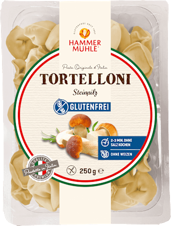 Nudeln, Tortelloni Steinpilz, glutenfrei Hammermühle