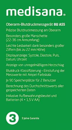 Oberarm-Blutdruckmessgerät A55 medisana